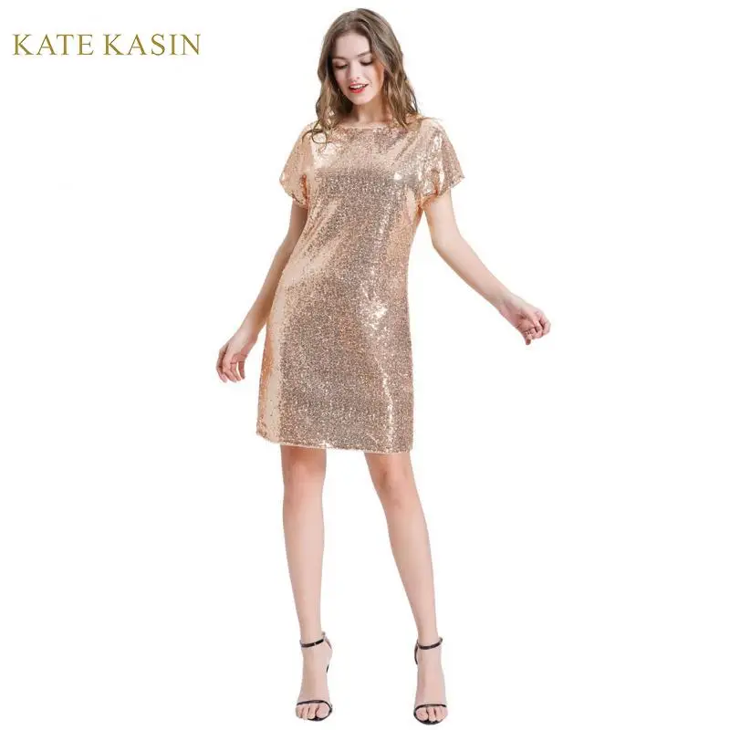 kate kasin rose gold dress