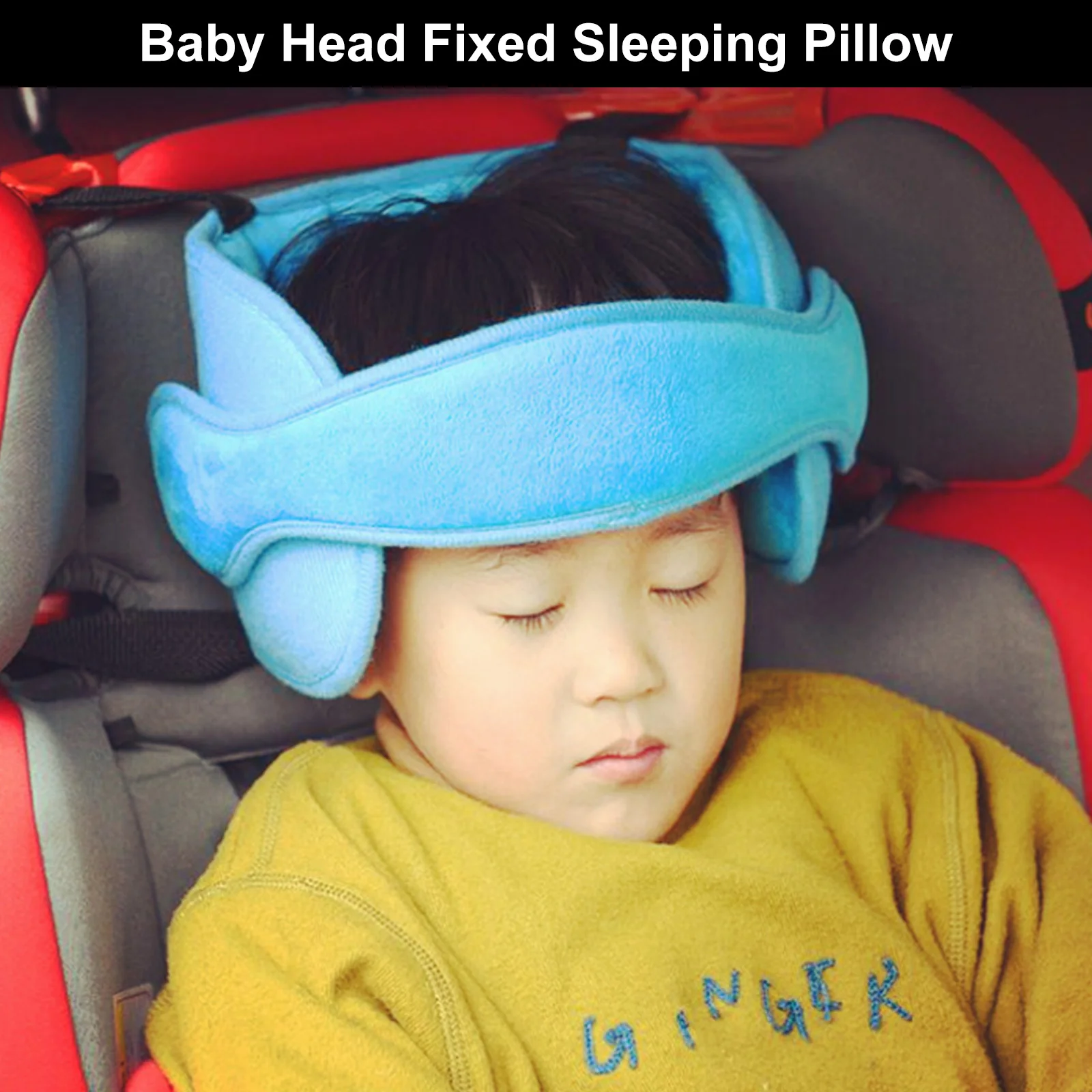 Children Travel Pillow Baby Head Fixed Sleeping Pillow Adjustable Kids Seat Head Supports Neck