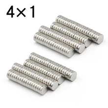 Imán de neodimio redondo N35 superpotente, disco magnético permanente, 4x1, 50/100/200/500/2000 Uds.