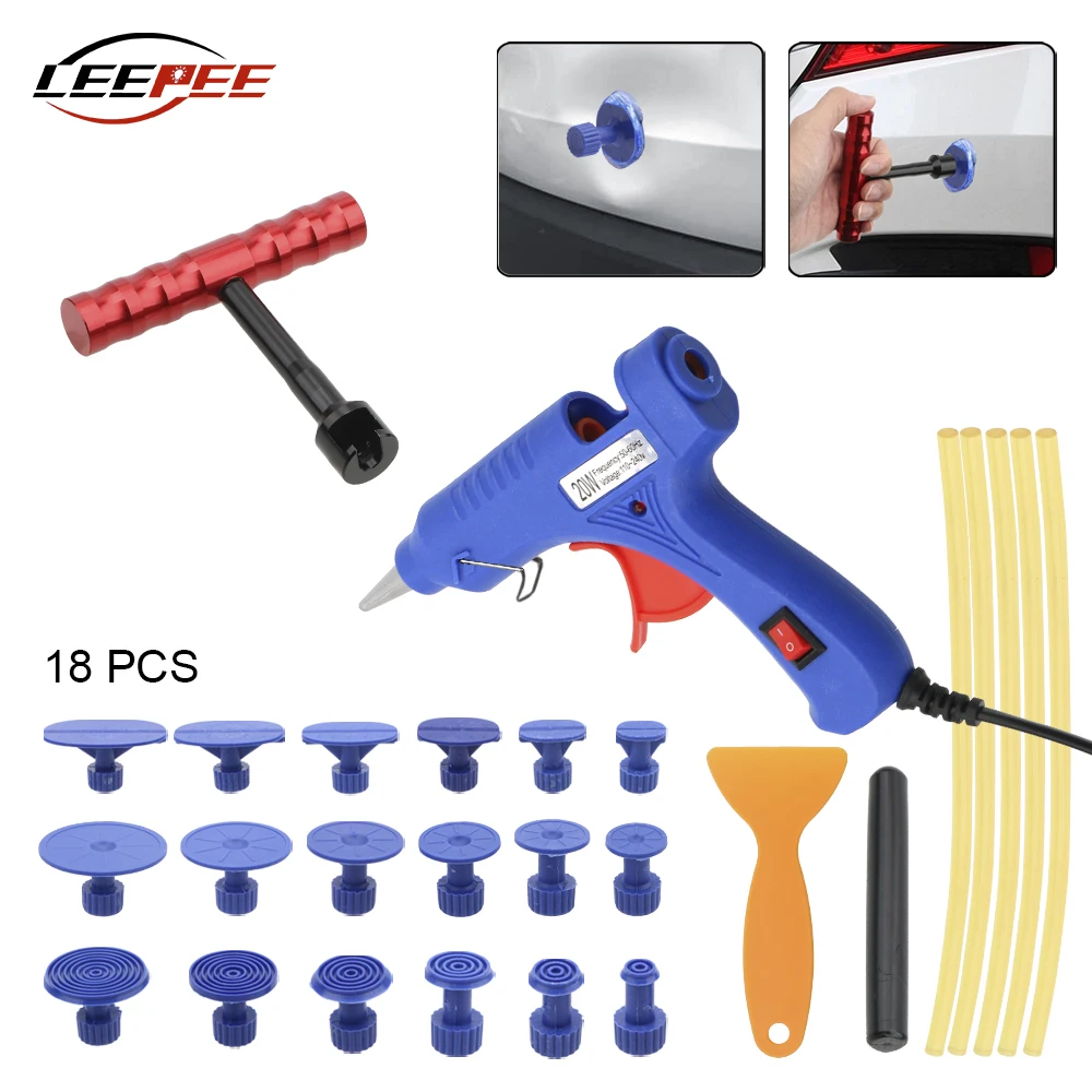 

Набор для удаления вмятин на автомобиле, инструменты для ремонта, безпокрасочный скребок, клеевой пистолет, Набор насадок, полировщик, Аксессуары для автомобилей и мотоциклов