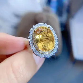 

Citrine ring Natural And Real Citrine Ring Wedding Engagement Rings for Women 925 sterling silver Citrine Ring