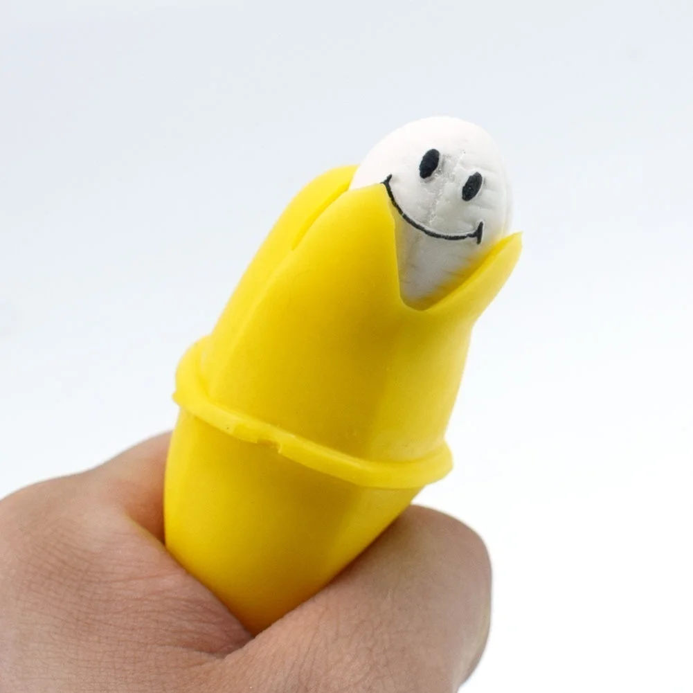 Squeeze Toy Banana Stress Reliever Prank Happy-Face Funny Gift Slow Rising Kids img2
