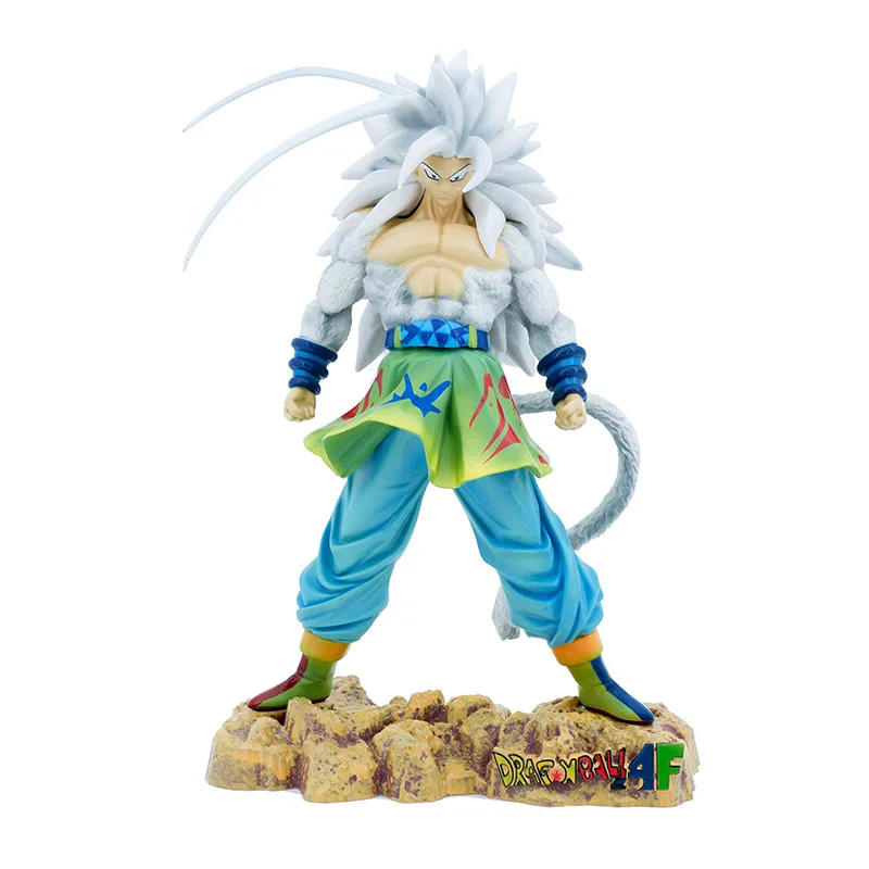 Dragon Ball Personagem Cabelo Branco Super Cinco Goku Modelo Estátua  Cosplay Toy Sala Decoração Menino Natal Presente De Aniversário