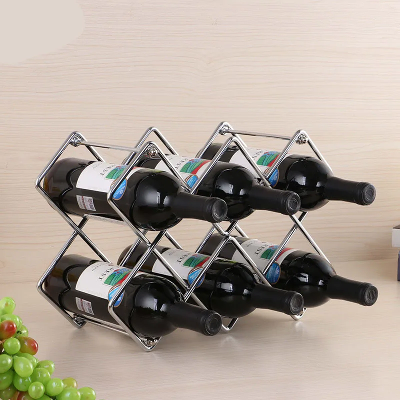 Скандинавский вертикальный металлический стеллаж для вина 6/10 сетка портативный