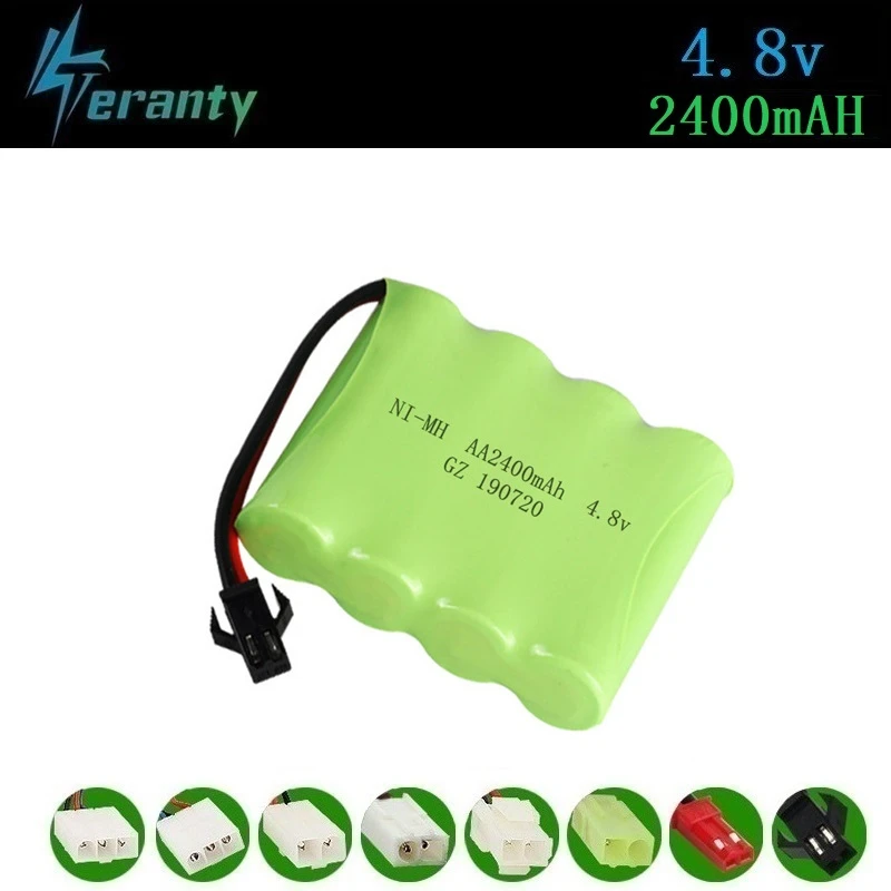 

( M Model ) 4.8v 2400mah NiMH Battery For Rc toys Cars Tanks Robots Boats Guns 4.8v Rechargeable Battery 4*AA Battery Pack 1Pcs