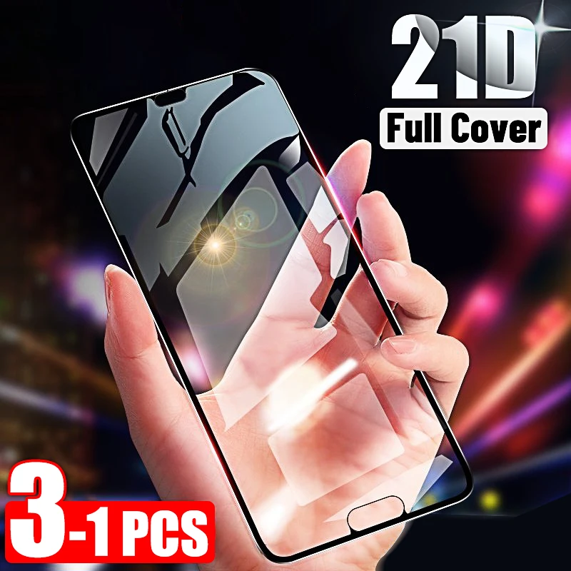 21D Protector de pantalla para Huawei P40 Lite P30 Pro templado de vidrio para Huawei P20 Pro P Smart Z Y6 2019 amigo 20 Pro Lite 30 de vidrio