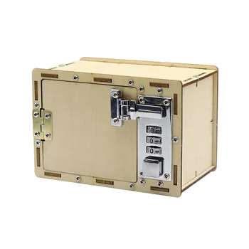 

Invention Toy Model Educational Mechanical Password Box Building Kit Thinking Ability Wooden Experiment Kids DIY Birthday Gift