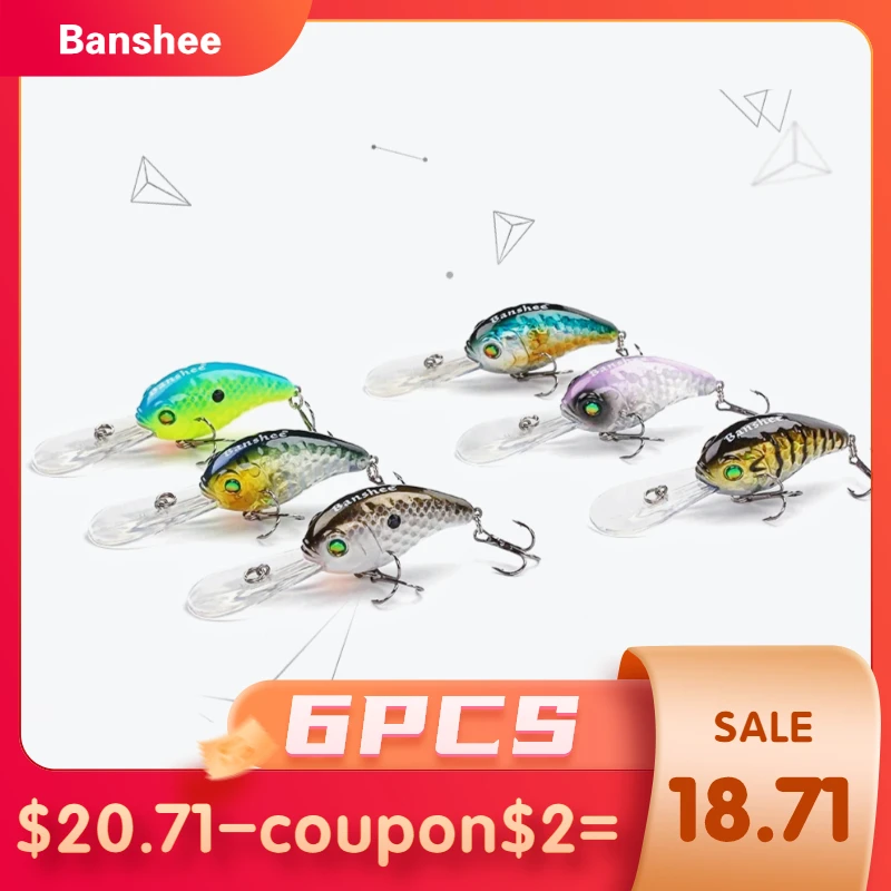 Banshee 6 шт./лот 50 мм 10 г VC04 Deep Chub Дайвинг кренкбейты плавающая рыболовная приманка