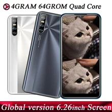 Face ID Android 13MP 9C smartfony czterordzeniowy oryginalny 4G RAM 64G ROM 2sim telefony komórkowe odblokowany 6.26