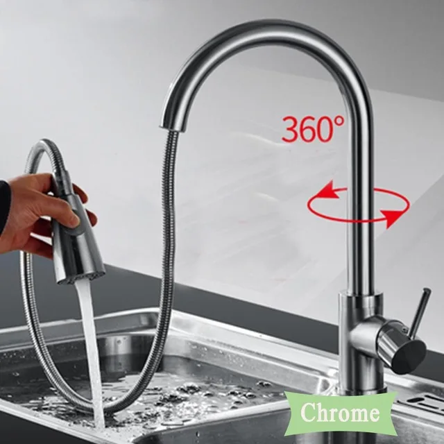 Brushed-Nickel-Black-Bronze-Kitchen-Faucet-Pull-Out-Rotation-Kitchen-sink-Faucet-crane-Single-Handle-Hot.jpg_640x640