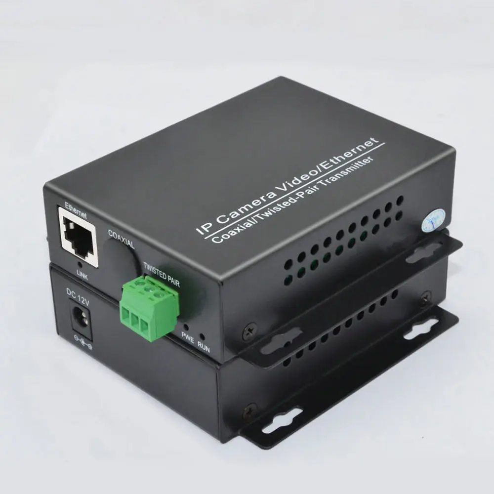 Одна пара Ethernet удлинитель через витой конвертер 2 км для ip-камер IP видео передатчик через витой