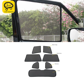 

CARMANGO for Nissan Patrol Y62 7pcs Auto Car-styling Mesh Curtain Side Window Sunshades Trim Covers Interior Accessories