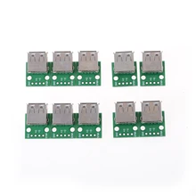 10 sztuk/partia hurtownie typ A kobieta USB do DIP 2.54MM PCB Board Adapter konwerter moduł dla Arduino