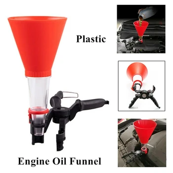

Adjustable engine oil funnel fixed car holder filling nozzle for spare tools