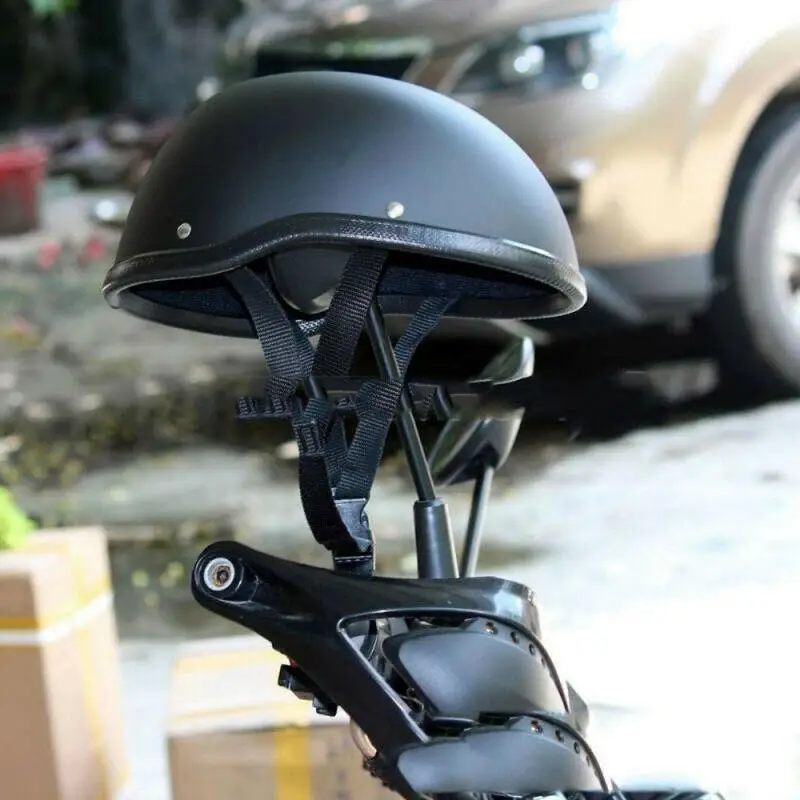 Adult Cap Half Helmet Vintage Resistant Half Face Helmet Retro German Style Chopper Cruiser Helmet Motorcycle Accessories