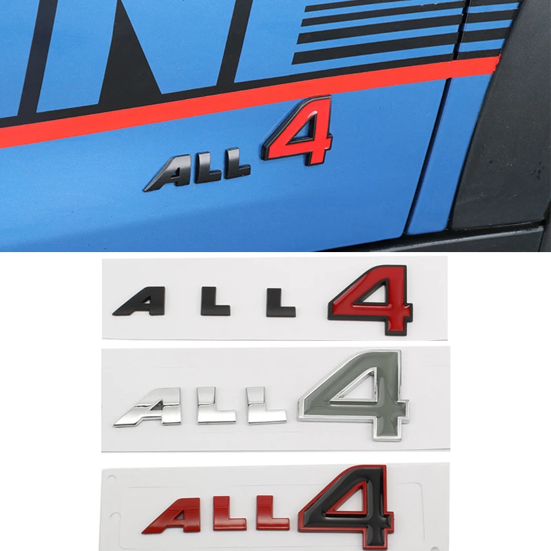 Car ALL 4 Metal Stickers and Decals For MINI R60 R61 F60 Cooper S Countryman Paceman ALL4 Rear Trunk Body Emblem Badge Stickers