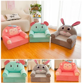 

Cartoon Crown Seat Children Chair Neat Toddler With core filler Children for Sofa Best Gifts appease Baby Kids