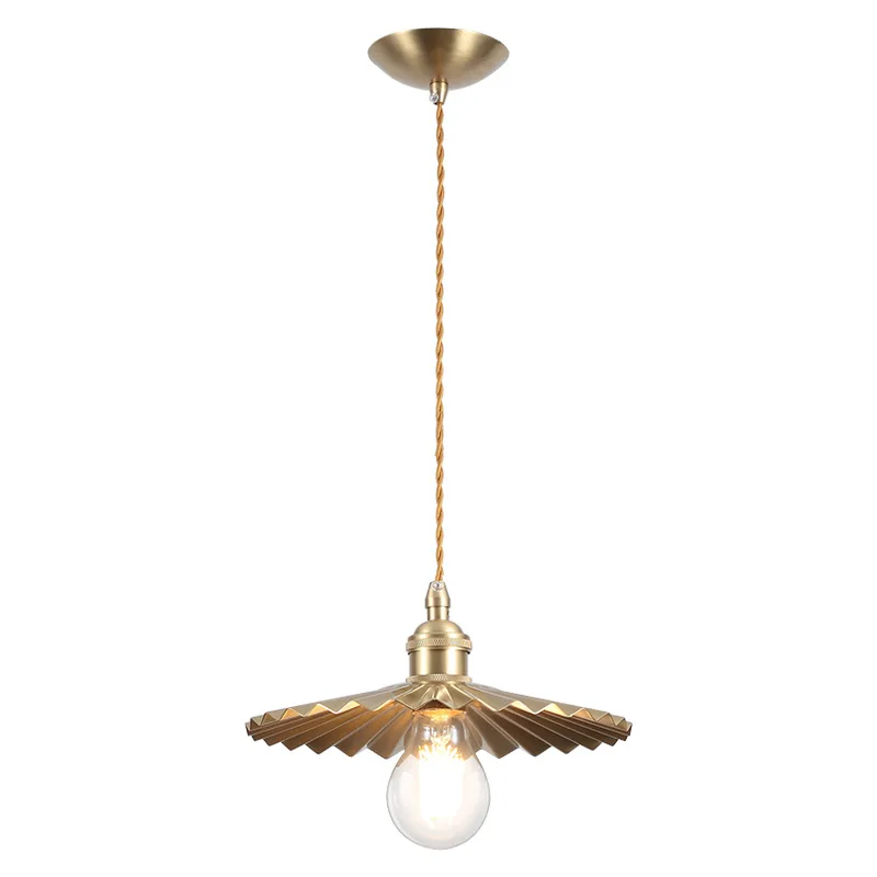 

High Quality Pure Copper Glass Art Led Hanging Lamp Nordic Individuality Simple E27 Home Living Room Bedroom Small Pendant Lamp