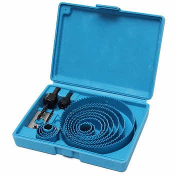 

Blue Hole Saw Cutting Set Kit Tool 19-127 Mm Wood Metal Alloys Carbon Steel Cutting Circular Saw Blade With Case