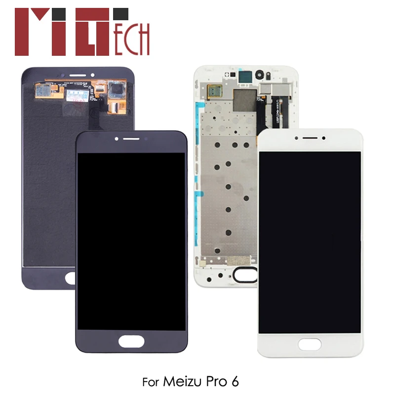

LCD Display For Meizu Pro 6 M570M M570C M570Q Touch Screen Digitizer Assembly Replacement Black White No Frame 5.2''