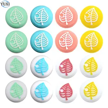 

YuXi For Nintend switch NS Joy Con Thumb Grips Caps Leaf Silicone Case For Switch Lite Joycon Cute Cover