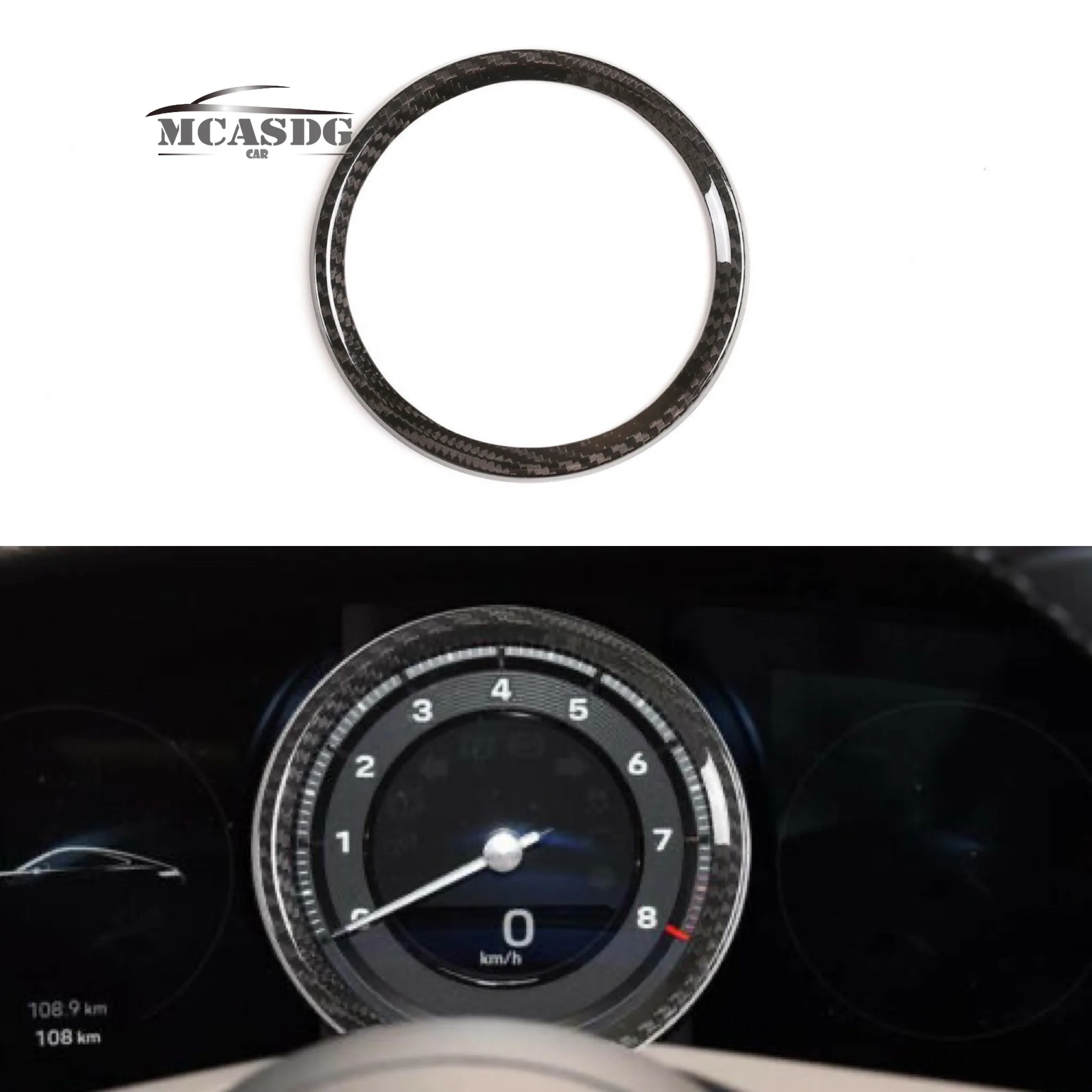 Чехол из натурального углеродного волокна с кольцом для дисплея центральной