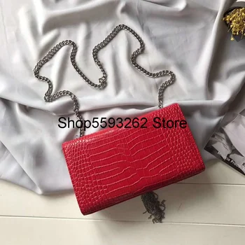 

Crocodile pattern Leather Handbag Ladies Shoulder Messenger Bag 2020 Fashion Tiny Square Bag Women Crossbody Shiping Bag