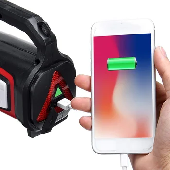 

USB Charging Led Work Light Torch 5000mah Battery Spotlight Hand Lamp Camping Lantern Searchlight For Hiking Hunting 1pc S25