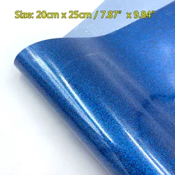 Shimmering Iridescent Glitter Heat Transfer Vinyl (Rolay Blue 20x25cm)