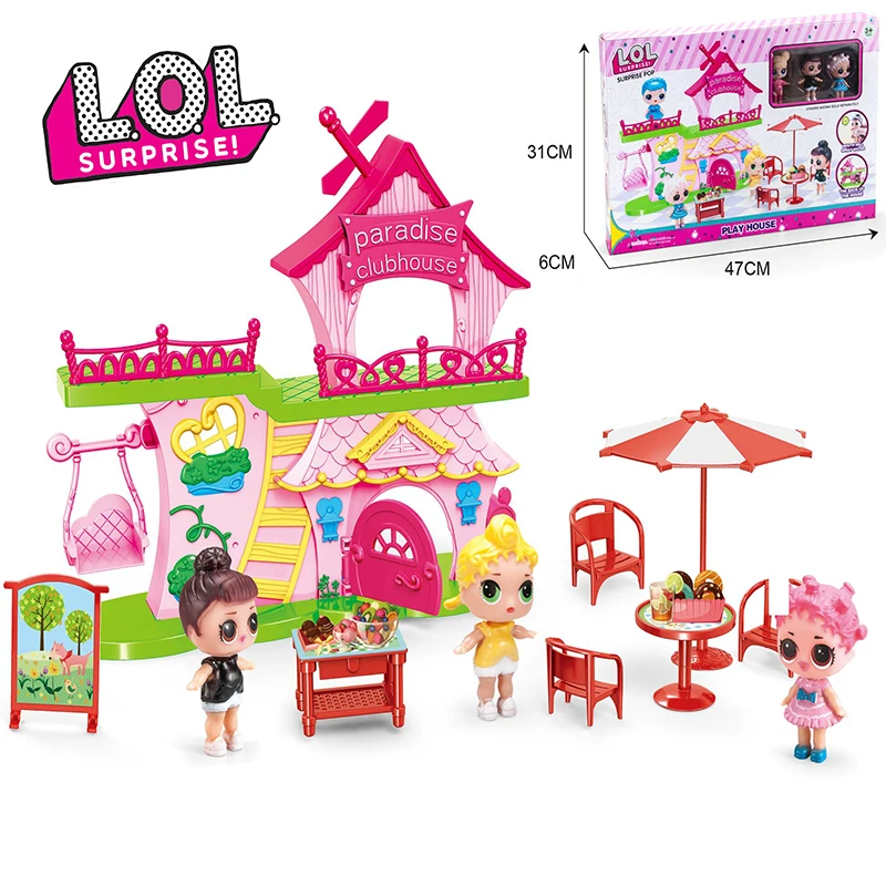 Original LOL Surprise Dolls Play House Game Toy Cute Cottage Model Lols Surprise Toys for Children Gifts for Girls Birthday Gift