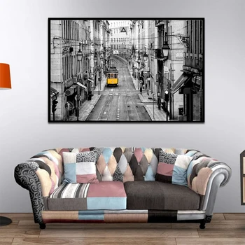 

Nordic Posters And Prints Paintings For Living Room Wall Art Decoration Pictures Canvas Print City London Street Bus Landscape