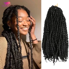 

18 24" Passion Twist Crochet Hair Pre-looped Synthetic Crochet Braids Hair Extensions Bohemia Ombre Braiding Hair For Women
