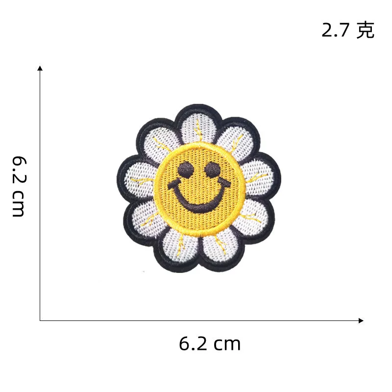 해바라기 자수 패치 다림질 헝겊 스티커 의류 열 접착 패치 다리미 재봉 아플리케 DIY Coudre Naszywki