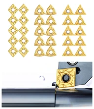 

30pcs Metal Indexable Carbide Turning Insert Blades CNMG 431 + WNMG 431 + TNMG 331 for Lathe Turning Tool Holder