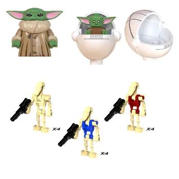 

baby yodaaa mandalorian wars Rouge One Combat Robot starwars Trooper Model Kit Building Blocks For Kids Boys Girls Toys