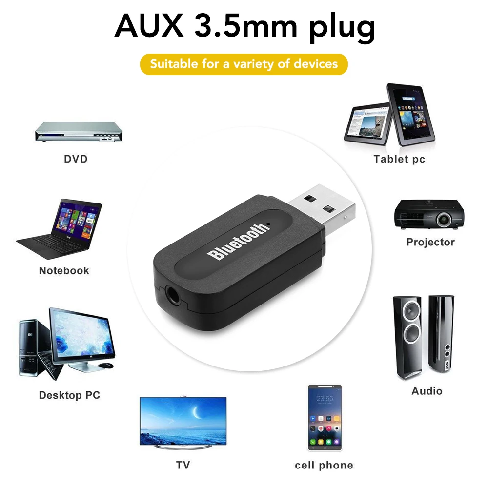 Беспроводной автомобильный Аудиоприемник USB Bluetooth AUX для Peugeot 3008 206 208 408 2008 308 508 Citroen