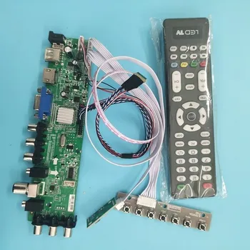 

Kit For B133XW03 V2/B133XW03 V3 TV LVDS USB HDMI WLED 1366X768 VGA AV LED Signal controller board digital 40pin DVB-T DVB-T2