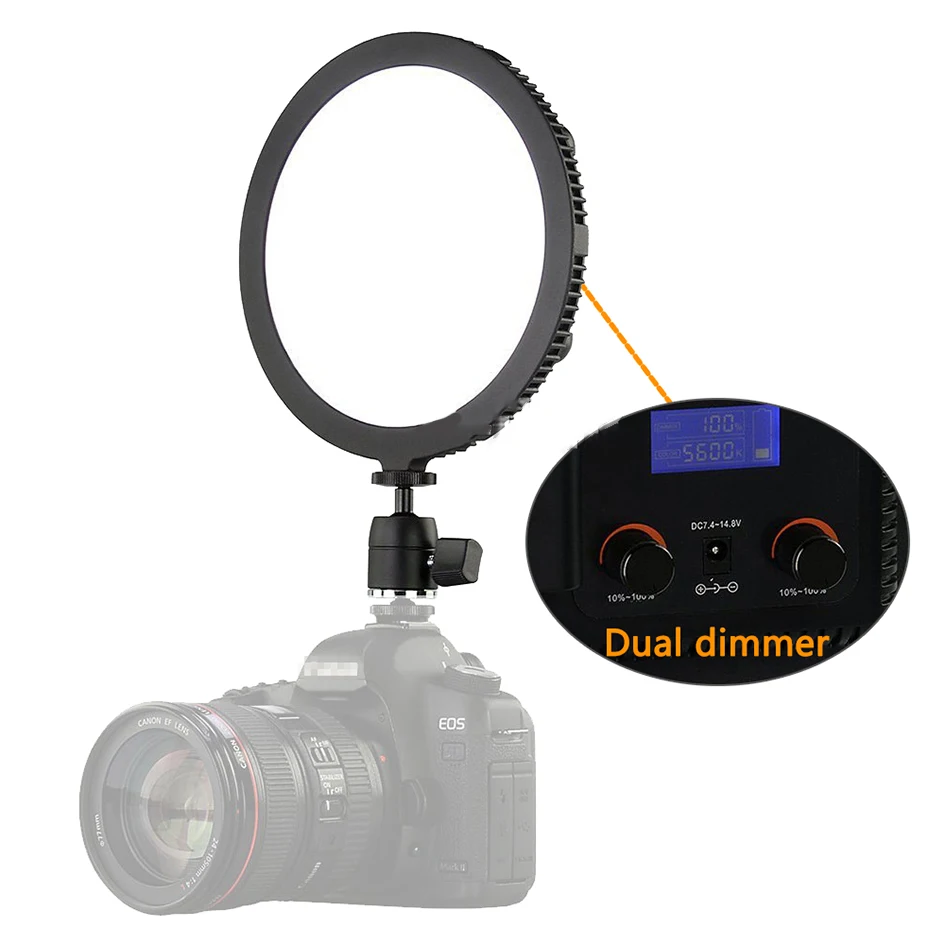 Special Price Pro FlapJack LED Edge Light Flicker Free Round Ultrathin, Bi-color LED Dimmable Light Kit With Ball head Case, Battery & Charger