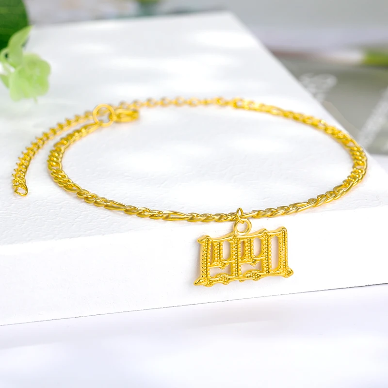 Подвижные очаровательные старые английские браслеты на ногу для новорожденных