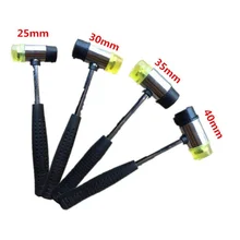 Высокое качество 1" Длина с фокусным расстоянием 25 мм двойной уход за кожей лица Soft Touch молоток черный Пластик покрытием Ручка DIY бытовой ручной инструмент