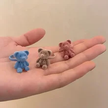 

Vintage Flocking Bear Open Rings For Women Girls Kids Kawaii Rabbit Adjustable Animal Finger Rings Trend Party Jewelry Gift