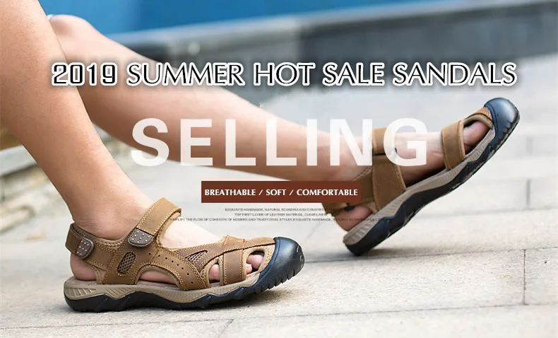 Прогулочные кроссовки; tenis feminino Zapatos; кожаные модные летние дышащие мужские сандалии; пляжная Повседневная обувь; обувь большого размера 48