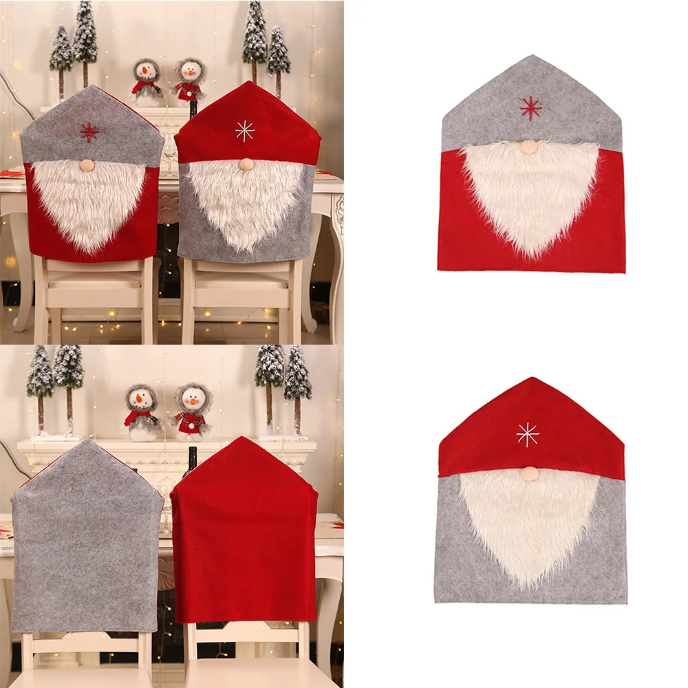 Merry Christmas Чехол для стула ОБЕДЕННЫЕ принадлежности для украшения стола для дома чехлы для стульев в ресторан пылезащитный