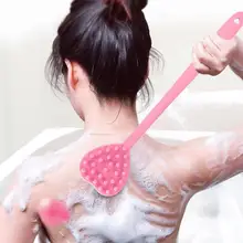 Силиконовая Массажная щетка в форме сердца для тела, душа, мытья кожи, Глубокая очистка, отшелушивающая щетка для душа