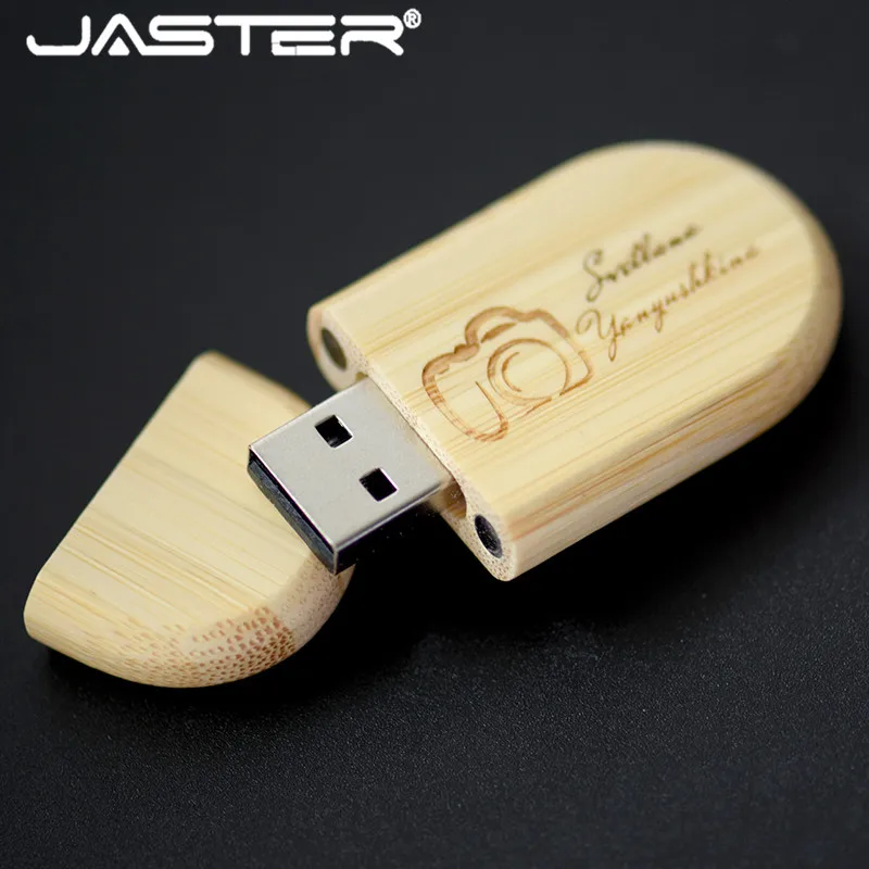 JASTER Дерево орех USB флэш-накопитель 4 ГБ 8 ГБ 16 ГБ 32 ГБ 64 ГБ USB 2,0 карта памяти с дизайном логотипа (более 5 шт. Бесплатный Пользовательский