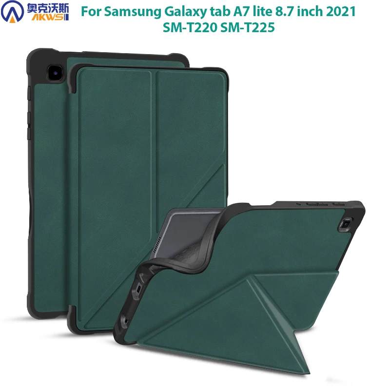 Custodia Premium Per Samsung Galaxy Tab A7 Lite 8.7 Cover Per Samsung Tab A7 Lite Sm T220 T225 Tablet Multifunzionale Pieghevole Funda Capa