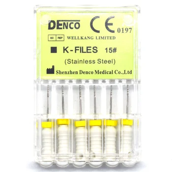 

6 pc/pack Dental Hand Use K-Files Stainless Steel Endodontic Instruments 25mm Dental Endo Root Canal Hand FilesTools