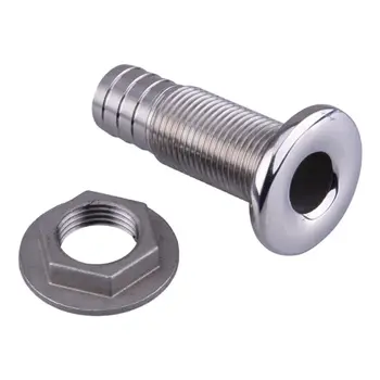 

1* Stainless Steel 1/2'' Marine Yacht Boat Thru Hull Drain Pipe Tube Connector