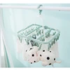 32 Clips Folding Clothes dryer Hanger Children Adults Clothes Dryer Windproof Socks Underwear Plastic Drying Rack 2