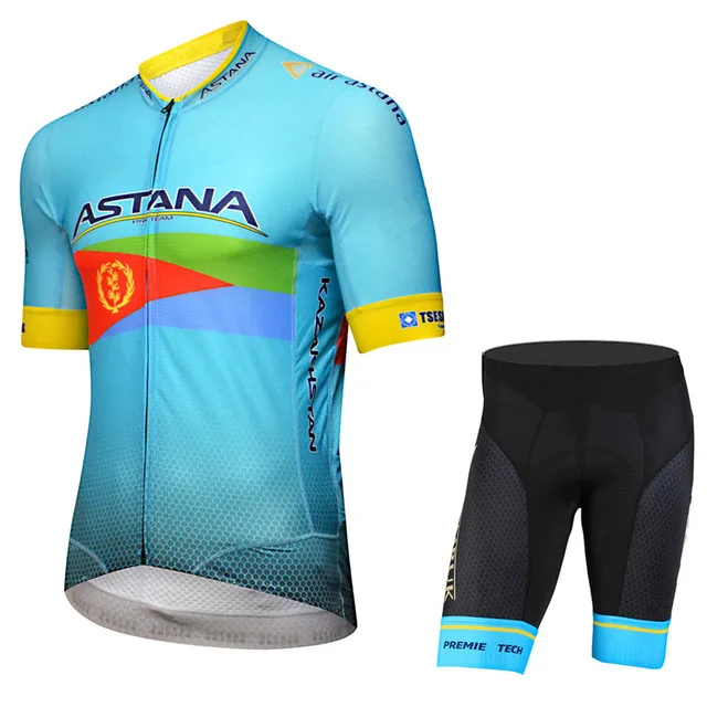 Мужская одежда для велоспорта Астана майки для велоспорта Одежда для велоспорта Велоспорт/Летняя команда дорога Cycliste 9D гель - Цвет: C4